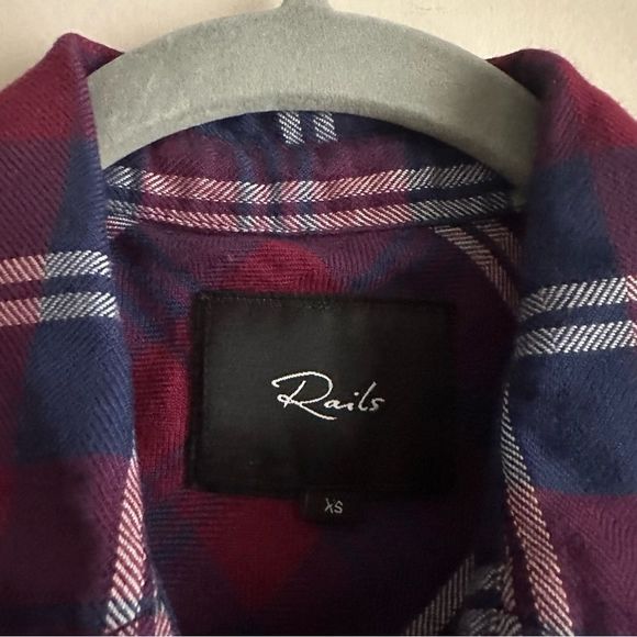 Rails • Hunter Flannel Shirt in Navy/Rose/Powder - Picture 5 of 10